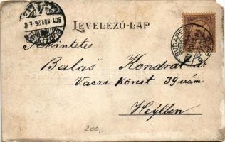 1901 Budapest II. Majer (Mayer) Vencel vendéglője, étterem kertje. Zárda utca 9. (ma Rómer Flóris ut...