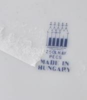 Zsolnay díszváza. Matricás, jelzett, hibátlan d: 16 cm