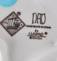 Lládro spanyol porcelán figura. Matricás, jelzett, hibátlan 23 cm + Alabástrom szobor 23 cm