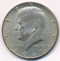 Amerikai Egyesült Államok 1967. 1/2$ Ag Kennedy T:AU patina USA 1967. 1/2 Dollar Ag Kennedy C:AU patina Krause KM#202a