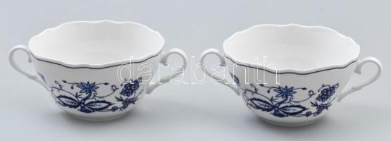 2 db hagyma mintás Triptis porcelán leveses csésze. Matricás, jelzett, hibátlan d: 12 cm