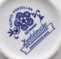 2 db hagyma mintás Triptis porcelán leveses csésze. Matricás, jelzett, hibátlan d: 12 cm