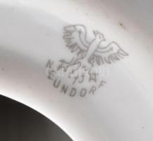 2 db Neundorf porcelán gyertyatartó. Matricás, jelzett, hibátlan 15 cm