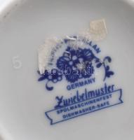 2 db hagyma és holland mintás tárgy: Triptau váza 12 cm, papucs 21 cm