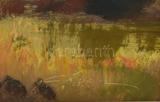 Gádor Emil (1911-1998): Nyár. Olaj, farost, jelezve jobbra lent. Dekoratív fakeretben, 50×60 cm