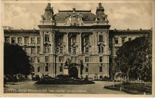 1934 Pécs, Zrínyi Miklós m. kir. reáliskolai nevelőintézet (EB)