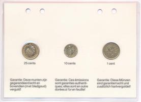 Hollandia 1930-1943. 1c-25c aranyozva (3xklf) díszlapon T:XF
Netherlands 1930-1943. 1 Cent - 25 Cen...