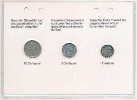 El Salvador 1992-1993. 1c-10c aranyozva (3xklf) díszlapon T:AU
El Salvador 1992-1993. 1 Cent - 10 C...