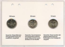 Dél-Korea 1994-1995. 10W-100W aranyozva (3xklf) díszlapon T:AU
South Corea 1994-1995. 10 Won - 100 ...