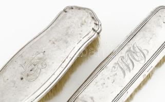 2 db ezüst (Ag) Kefe. Jelzett, 16, 18 cm