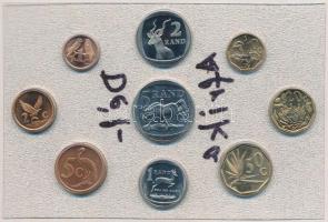 Dél-Afrika 1995. 1c-5R (9xklf) forgalmi sor fóliatokban T:UNC South-Africa 1995. 1 Cent - 5 Rand (9xdiff) coin set in foil packing C:UNC