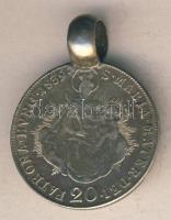 1839. 20 kr Ag I.Ferdinánd "Maria Erber" bevésett felirattal T:3 füllel