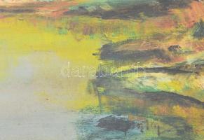 Olvashatatlan (Mednyánszky?) jelzéssel: Hegyvidék. Olaj, karton. Kissé sérült. Dekoratív, üvegezett,...