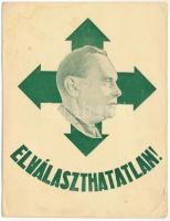 Elválaszthatatlan! Nyilaskeresztes Párt propagandalapja Szálasi Ferenc arcképével. Mayer A. Géza és társai kiadása Pécs / Hungarian Arrow Cross Party propaganda (EB)