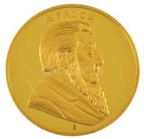 Dél-Afrika ~2007. Africa / Az első bullion érme 40. évfordulója aranyozott fém emlékérem (40mm) T:PP South-Africa ~2007. Africa / 40th Anniversary of the 1st buillon coin gilt metal commemorative medallion (40mm) C:PP