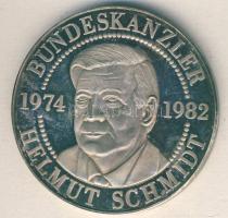 NSZK 1982. "Helmut Schmidt" Ag 47,9g emlékérem T:PP