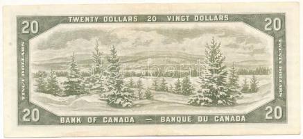 Kanada 1954. 20D átalakított haj. Szign: Beattie-Rasminsky T:F szép papír
Canada 1954. 20 Dollars, ...