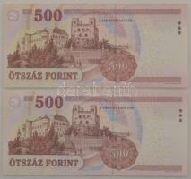 2010-2011. 500Ft "EC" (2x) T:XF-F szép papír