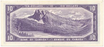 Kanada 1954. 10D átalakított haj. Szign: Beattie-Rasminsky T:F szép papír
Canada 1954. 10 Dollars, ...