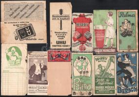 35 db régi számoló cédula vegyes minőségben