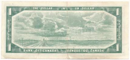 Kanada 1954. 1D átalakított haj. Szign: Beattie-Rasminsky T:F 
Canada 1954. 1 Dollar, modified hair...