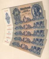 1941. 20 P (5x) egymásutáni sorszámokkal T:I