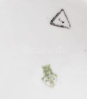 Zsolnay virágmintás porcelán teás/kávés készlet, össz. 7 darabbal (nem mind összeillő): kiöntő, cuko...