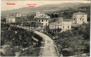 1908 Crikvenica, Cirkvenica; Pogled na ville / Villatelep / villas. Magazin Miramare Gönczi