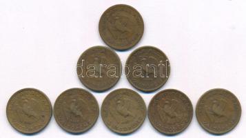 1946-1947. 10f tombak (8x) T:VF,F Adamo F3, F4