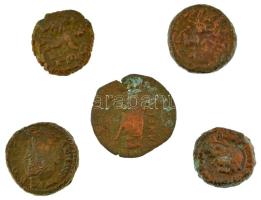 Római Birodalom / Egyiptom ~I-II. század 5db-os bronz érmetétel T:VF,F Roman Empire / Egypt ~1st-2nd...
