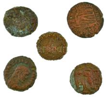 Római Birodalom / Egyiptom ~I-II. század 5db-os bronz érmetétel T:VF,F Roman Empire / Egypt ~1st-2nd century 5pcs bronze coin lot C:VF,F