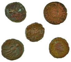 Római Birodalom / Egyiptom ~I-II. század 5db-os bronz érmetétel T:VF,F Roman Empire / Egypt ~1st-2nd...