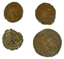 Római Birodalom / Egyiptom ~I-II. század 4db-os bronz érmetétel T:VF,F Roman Empire / Egypt ~1st-2nd century 4pcs bronze coin lot C:VF,F