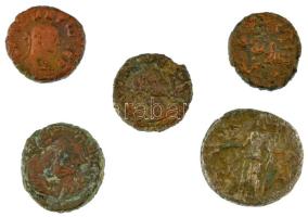 Római Birodalom / Egyiptom ~I-II. század 5db-os bronz érmetétel, közte 1db (utólag?) ezüstözött érme T:VF,F Roman Empire / Egypt ~1st-2nd century 5pcs bronze coin lot, within 1pc silvered coin C:VF,F