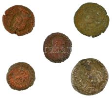 Római Birodalom / Egyiptom ~I-II. század 5db-os bronz érmetétel, közte 1db (utólag?) ezüstözött érme T:VF,F Roman Empire / Egypt ~1st-2nd century 5pcs bronze coin lot, within 1pc silvered coin C:VF,F