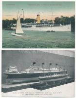 6 db RÉGI óceánjáró gőzhajós képeslap / 6 pre-1945 ocean liner steamship postcards