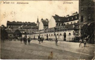 Wien, Vienna, Bécs VII. Stiftskaserne, Stallungen / military barracks and stables, soldiers (EB)