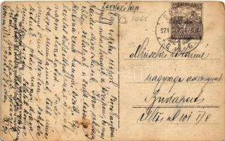 1921 Sopron, ünnepség, Bocskai magyar ruhás lányok középen és más díszruhások. Schäffer Ármin (Budap...