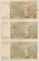 Belgium 1957-1958. 100Fr (3x) T:F
Belgium 1957-1958. 100 Francs (3x) C:F