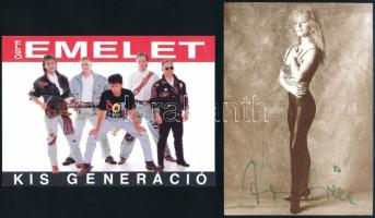 Patkó Béla Kiki (1957-), az Első Emelet énekese és Vincze Lilla (1961-) énekesnő aláírása