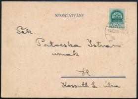 1940 Dunaharaszti, Rötzer Lénárd zártkörű báljának meghívója