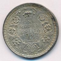 Brit-India 1942. 1R Ag "VI.György" T:AU patina British India 1942. 1 Rupee Ag "George...