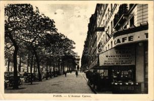 1939 Paris, L&#039;Avenue Carnot / street view, café, automobiles (EK)