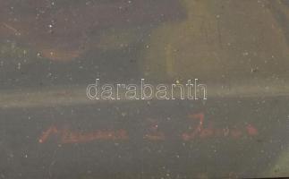 Molnár Z. János (1880-1960): Csendélet. Olaj, fa, jelezve jobbra középen lent. Dekoratív, üvegezett,...