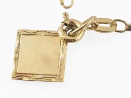 14K arany (Au) karkötő jelzett 2,22 g medállal 20 cm