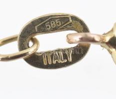 14K arany (Au) karkötő jelzett 2,22 g medállal 20 cm