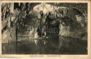 1917 Postojnska jama, Adelsberger Grotte; Podzemsko jezero / Unterirdischer See / lake in the cave (EB)