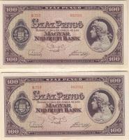 1945. 100P (2x) egymásutáni sorszámokkal! T:II+