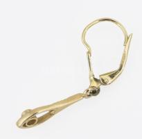 14K arany (Au) fülbevaló pár jelzett 2,37 g cirkon kővel