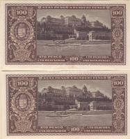 1945. 100P (2x) egymásutáni sorszámokkal! T:II+